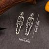 1 Pair of Gothic Skull Earrings for Ladies - Dangle Pendant Earrings, Essential for Everyday Wear and Halloween Parties, Skull-Motif Jewellery
