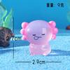 6Pcs Luminous Mini Resin Pink Axolotl Tiny For Diy Craft Garden Landscape Dollhouse Ornament Potted Plants Decorations