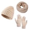 Knitted Hat, Scarf And Gloves Three-piece Set Knitted Imitation Cashmere Wool Scarf And Hat Set