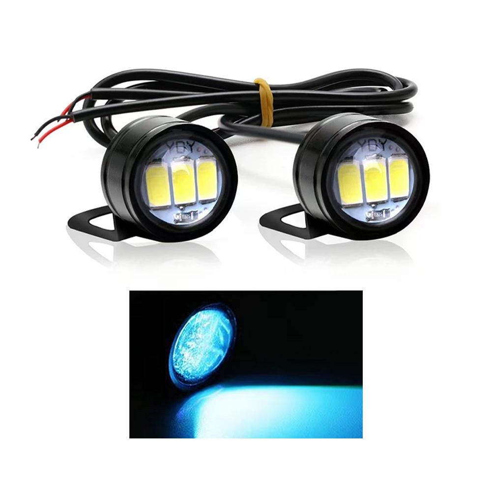 2ks Motocykl Auto LED DRL Denní svícení Záložní světlo Eagle Eye Automobily Parkovací směrové světlo pro couvání