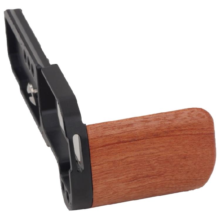 

Aluminum L Bracket Wood Hand Grip for DSLR Camera L Plate Microscan Photography Camera Cage 1