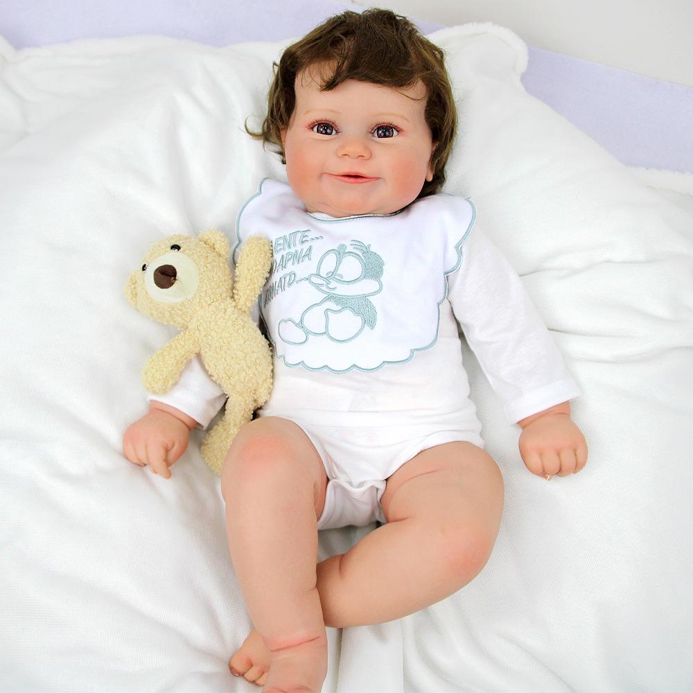 Nová panenka 20 palců Realistická reborn panenka Měkký smalt Imitace dětské panenky Panenka