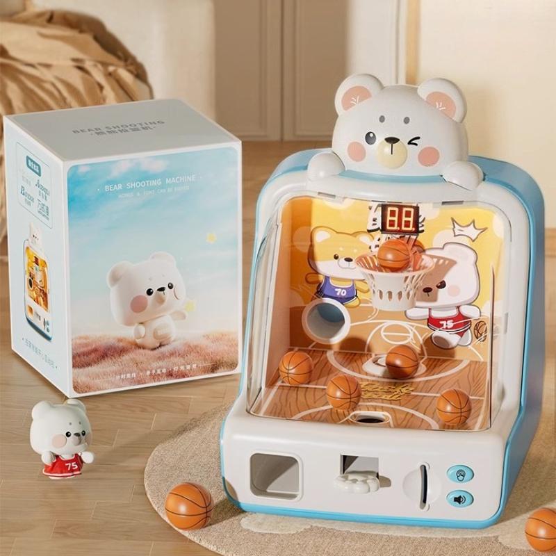 Машина для игры в баскетбол Детская игровая машина с монетоприемником Пинбольная машина Интерактивная игра для детей Рождественские настольные игрушки