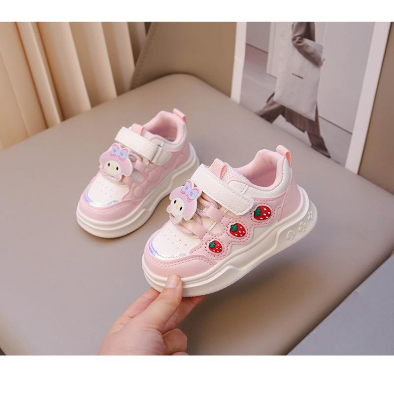 Children's Spring and Autumn Cute Foreign Style Non-slip Strawberry Girls Sneakers Running Shoes Board Shoes Cartoon Student Shoes