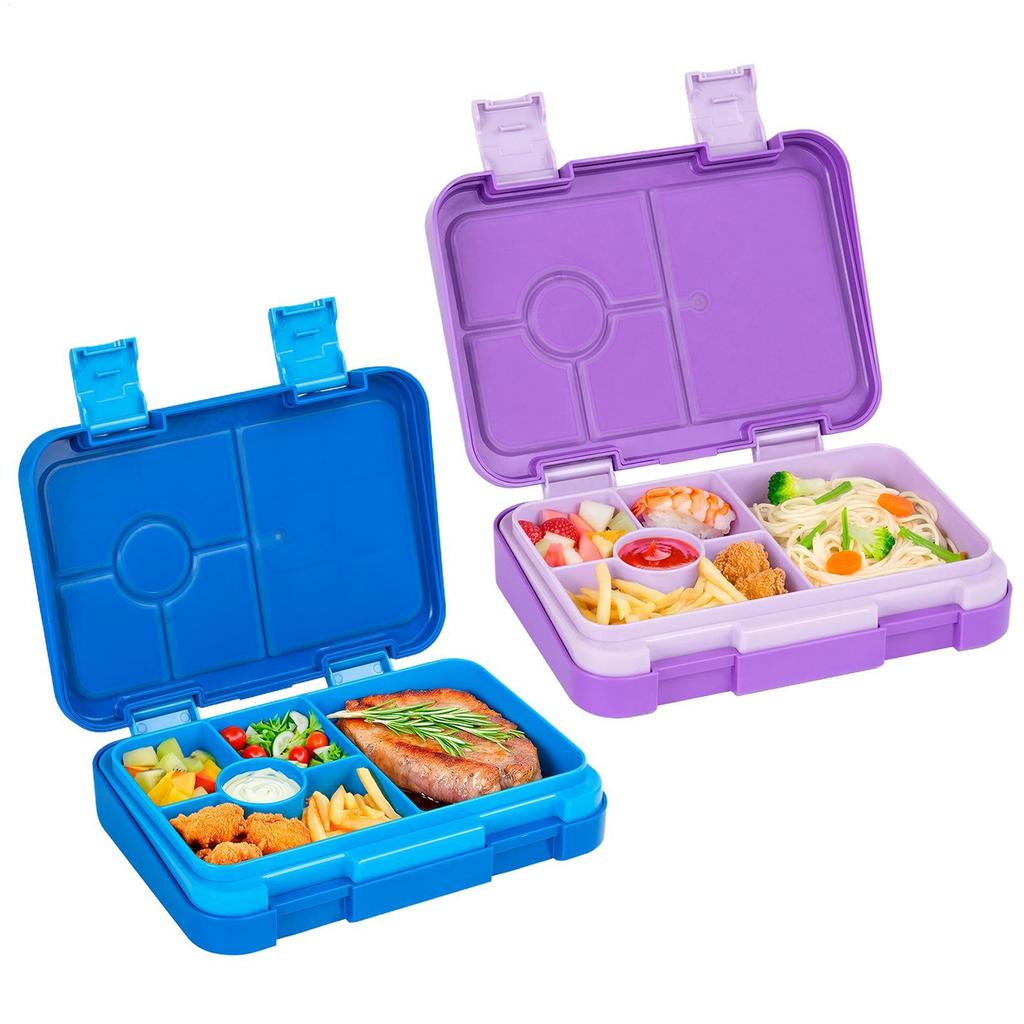 Bento Lunch Box with Compartments Lunchable Food Container Microwave Dishwasher Snack Food Container for School Picnic Box