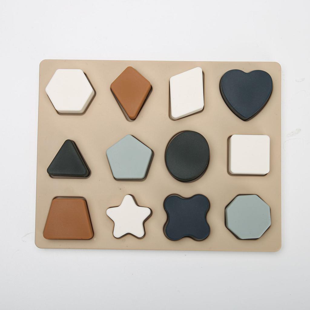 Shape Cognition Matching Toy Children's Geometric Equal Panel Hand Grip Panel Silica Gel Panel Teaching Aid