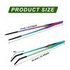 2PCS Stainless Steel Reptile Feeding Tongs with Rubber Tip Accessories Straight and Curved Tweezers Terrarium Tank Supplies