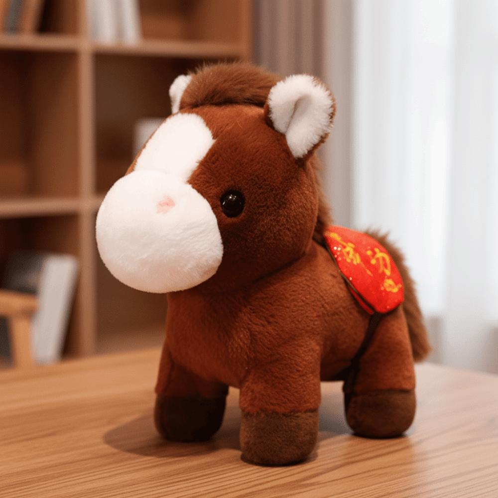 Mascot Dolls Stuffed Horse Toy Good Luck Horse Doll Pendant 2026 Horse Plush Doll Festive Decor
