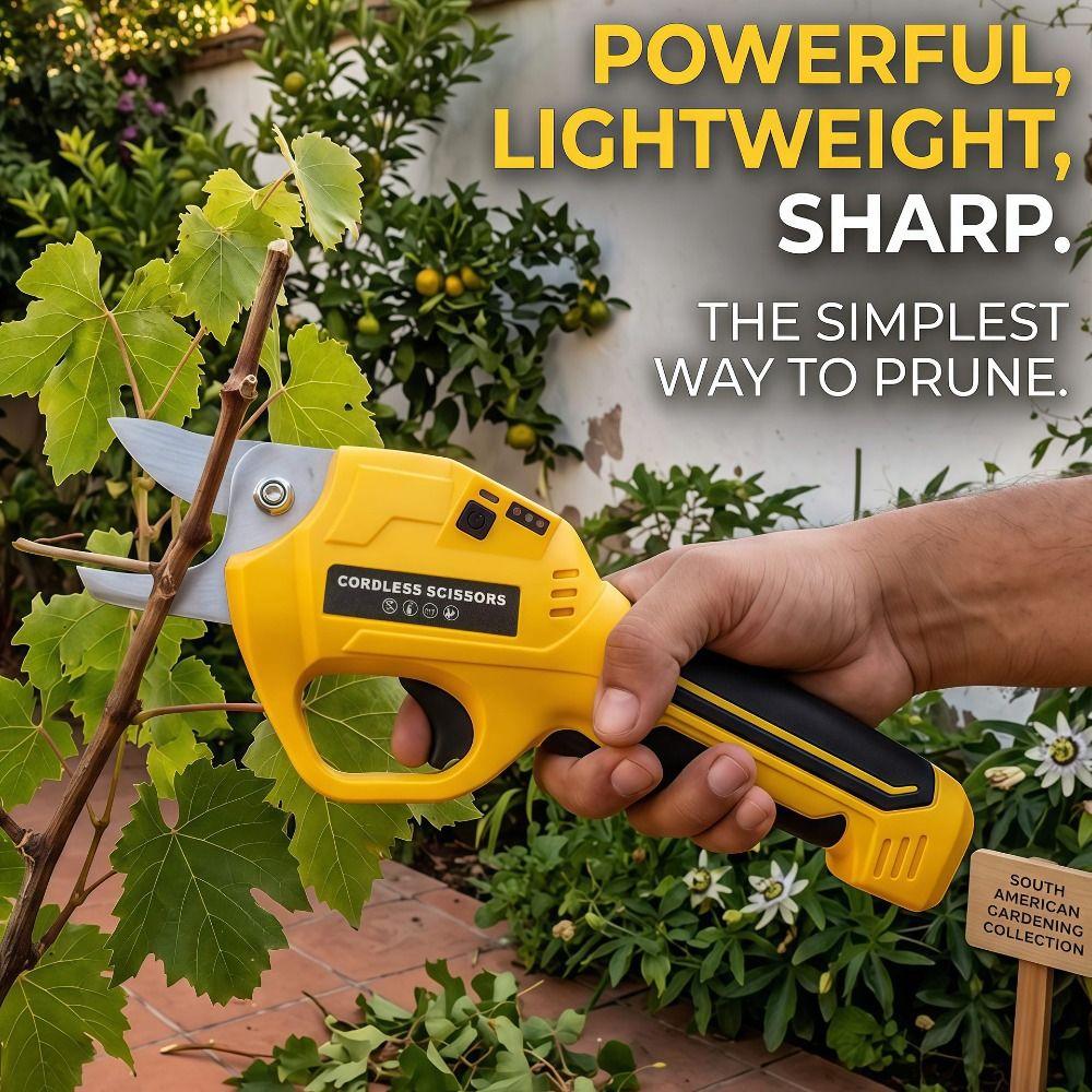 Rechargeable Electric Pruner Li‑ion Battery Garden Trimmer Electric Pruning Shears  Garden