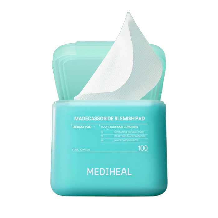 Mediheal Derma Madecassoside Toner Pads Soothing Skin Calming Facial Pads 100 Sheets