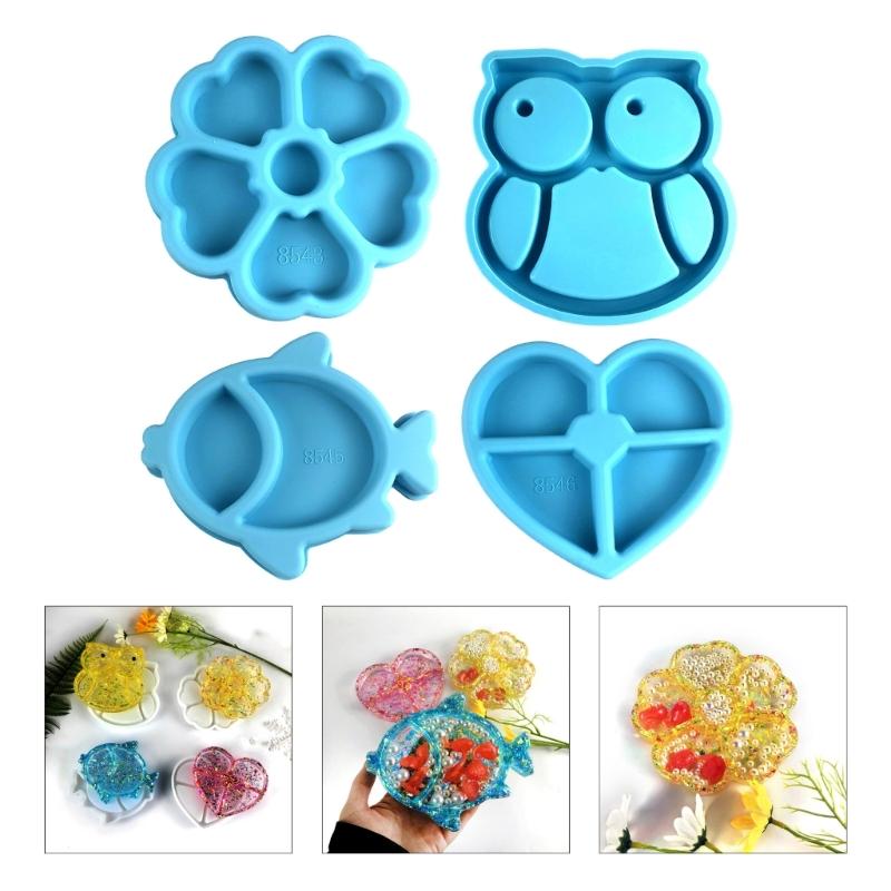 Úložný box Pryskyřičná silikonová forma Květina Srdce Krabičky na drobnosti a šperky Epoxidová forma pro epoxidovou pryskyřici DIY-Domácí dekorace