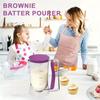 Batter Dispenser for Baking 900ml 4-Cup Measured Container with Quick Release Spout BPA-Free Plastic Batter Pourer for Pancakes Cupcakes Waffles