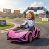 Lamborghini 12V Electric Ride-On Car for Kids Ages 3-5 with Remote Control and 3-5km/h Speed. Pink