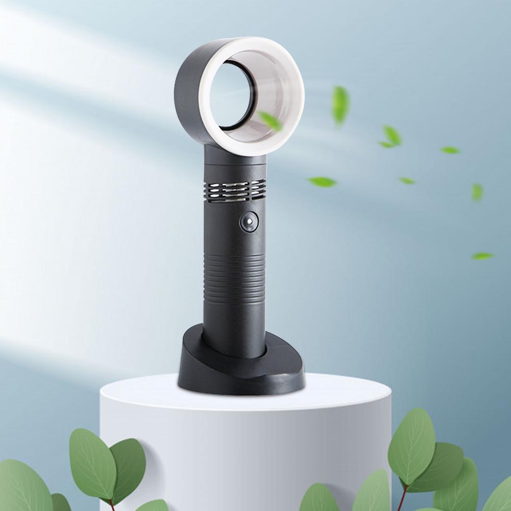 Portable Bladeless Fan Handheld Desktop Summer Mini Air Cooler No Leaf Ultra-quiet Rechargeable Fans for Travel Outdoor Office