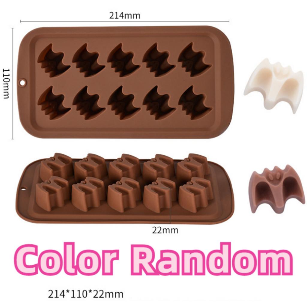 Víceformový silikonový tvar na čokoládu Dýně Duch DIY Netopýří Klobouk Čarodějnice Cukroví Sušenky Výroba Pečení Forma Halloweenská Párty Dortová Dekorace