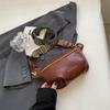 New Fashi Women Chest Bag INS Style Simple Versatile Soft Faux Leather Sling Crossbody Shoulder Bag