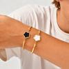 Classic Five Leaf Flower Charm Bracelet for Women, Stainless Steel Adjustable Wristband Bangle, Fashion Luxury Clover Jewelry