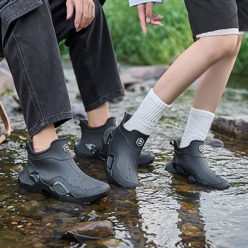 Large Size Rain Shoes Female Adult Size 4 4 Women's Low-top Rain Boots Fashionable Outer Wear Non-slip Waterproof Shoes Men's Rubber Shoes