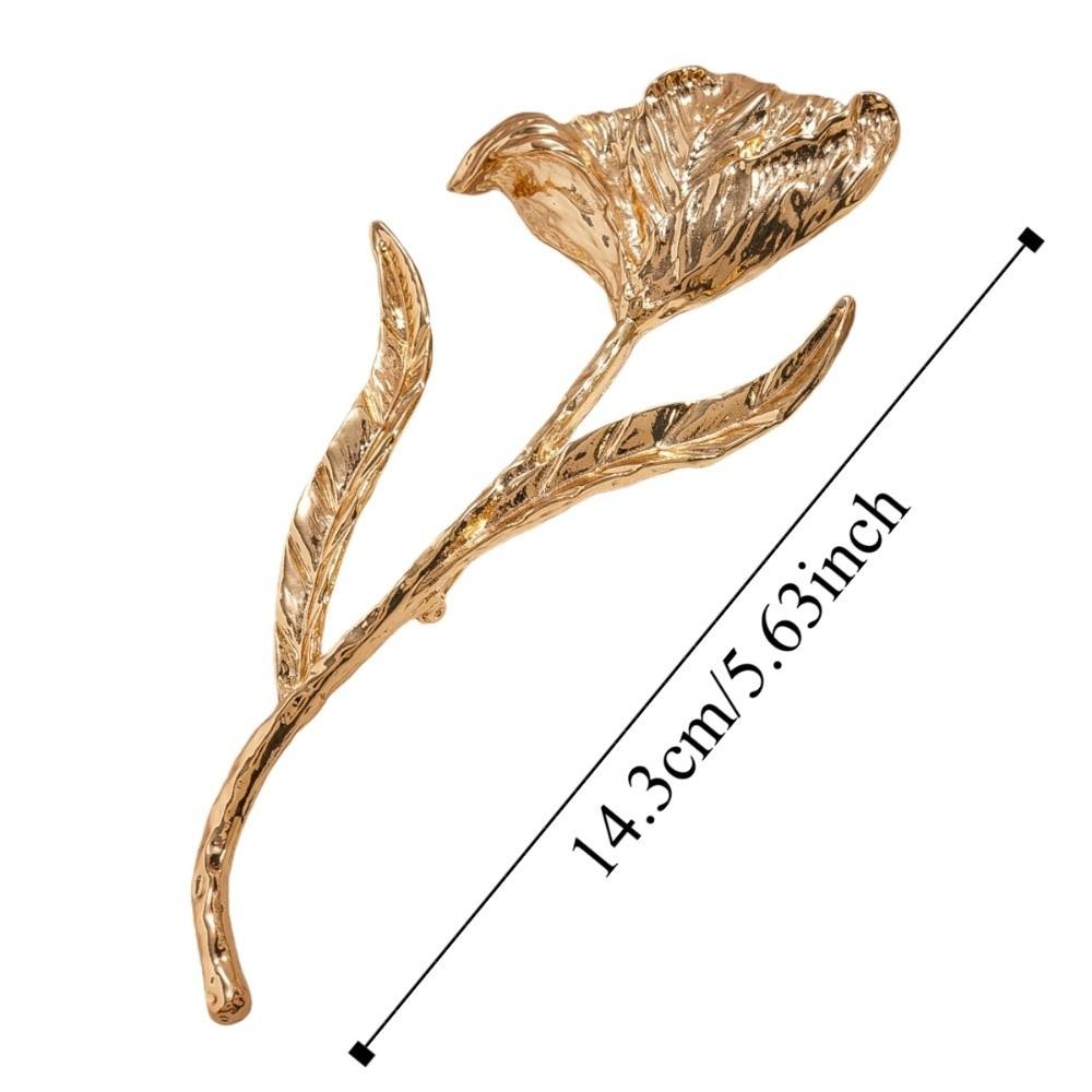 Suit Charm Deco Flower Bud Brooch Zinc Zinc Alloy Clothing Pin Accessories Romantic Tulip Brooch  Woman