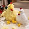 Chicken Soft Plush Toy Cute Feathered Chicken Stuffed Animal Rooster Plushies Dolls Happy Easter Day Party Decors Home Ornaments Fun for All Ages