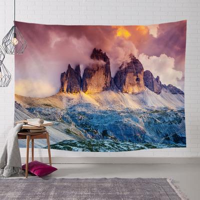 Magnificent Landscape Tapestry Background Cloth Bedroom Living Room Home Tapestry Wall Decoration Mountain Lake Cloud Pattern