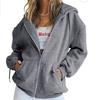 Women's Hoodies Teen Girls Autumn Oversized Sweatshirts Casual Drawstring Clothes Zipper Sweatshirts Spot