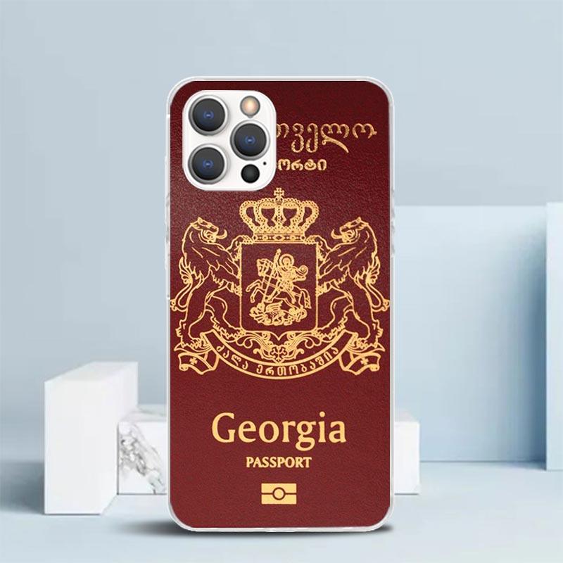Georgia Flag Phone Case For IPhone 16 17 Air 16E 15 14 Plus 13 Mini 12 11 Pro Max 7 8 + SE 2020 Soft TPU Back Cover 16 17 Air 16