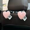 2PCS Chair Back Car Seat Back Hooks Cute Love Plush Flower Car Hooks Purse Bag Hanger  Universal