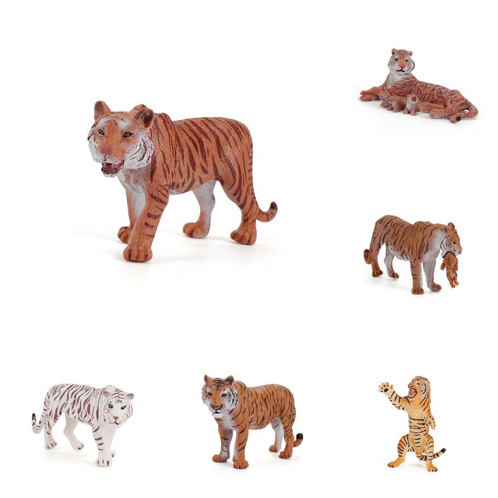 Authentic Forest Animal Pvc Tiger Figurine With Detailed Design For Nature Scene Decoration