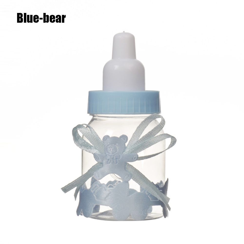 Cute Transparent Christening Party Favour Decoration Favour Bottle Candy Box Fillable Bottles
