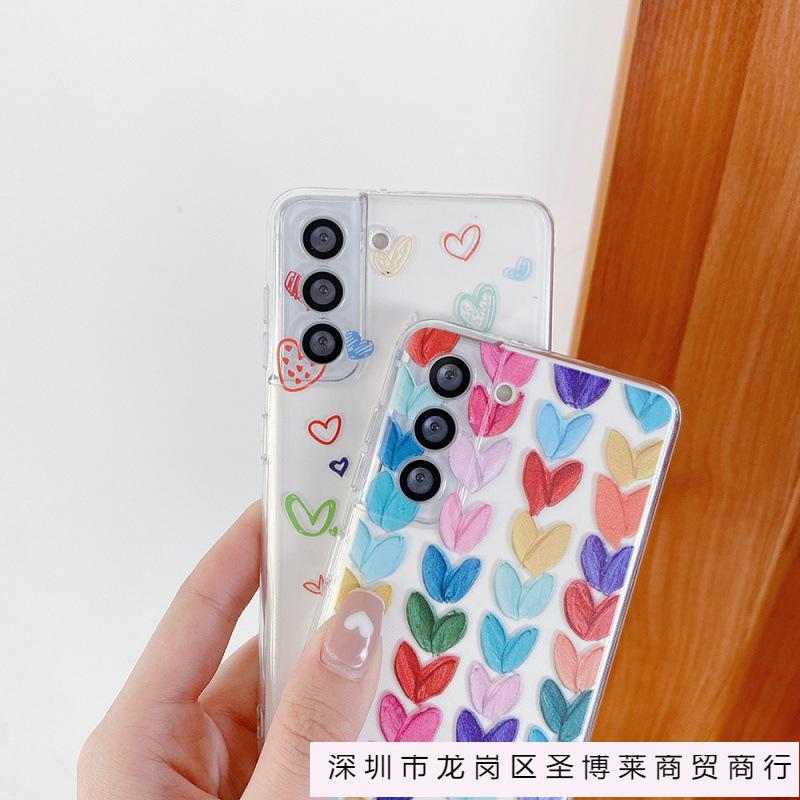 Applicable To Samsung S25ultra Apple iPhone 17 Ins Girl Graffiti Love Mobile Phone Case Painted Protective Case