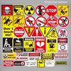 50 bucăți semne de avertizare autocolante impermeabile