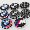 4pcs For BMW 50th E90 E60 F10 F20 G20 G30 E53 E85 E70 56mm 68mm Blue White Car Hub Cap Wheel Center Cap Emblem Badge Accessories YB4