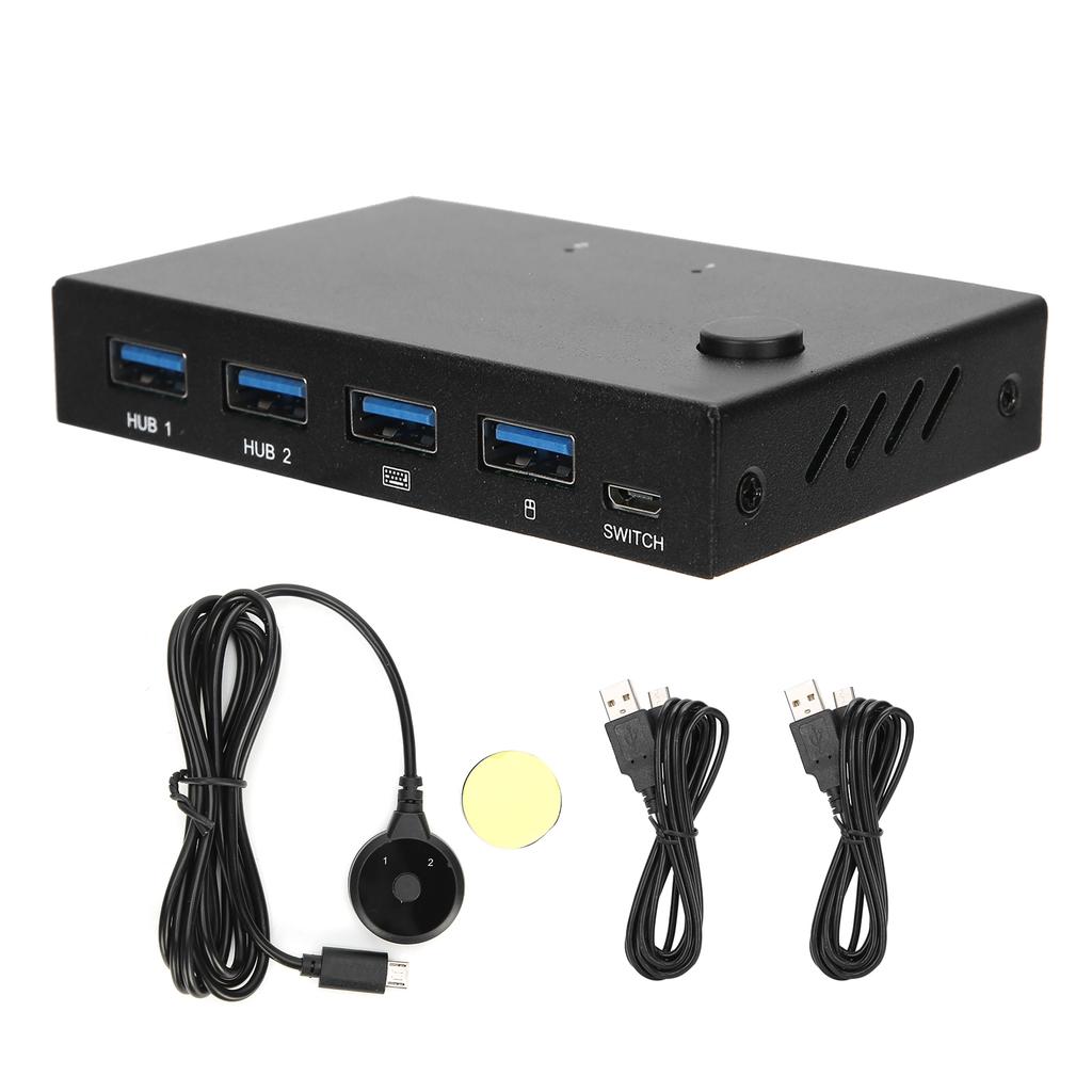 2 Port HDMI KVM Schalter Audio Video Adapter HUBHMIKVM Switch Box für MausTastatur