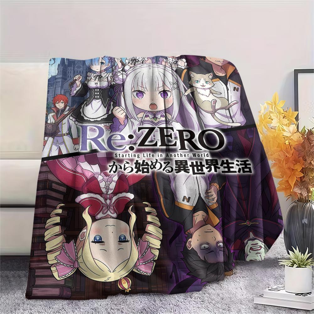 ReZero Starting Life in Another WorldPrint Flannel Blanket, High quality Comfortable for All Seasons, Home Decor, Warmth and Comfort