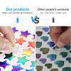 Rewards Glitter Foil Behavior Reward Chart Decoration Decals Sparkly Holographic Round Dot Heart Star Stickers for Kids Student