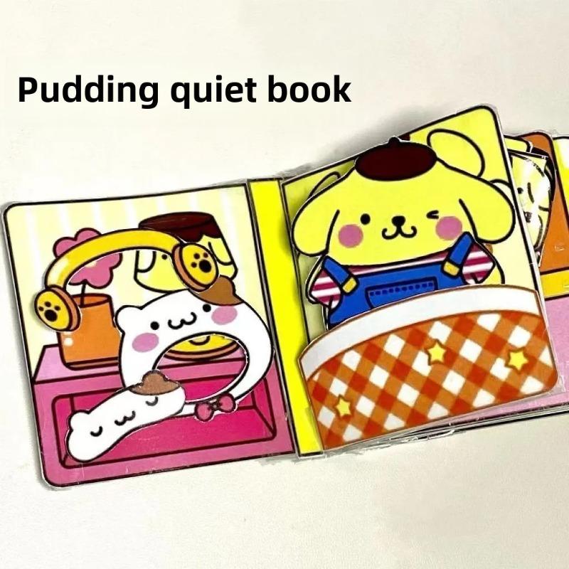 

Тихая книга Сделай сам Sanrio Без вырезания Kuromi Melody Книга-игрушка Домашний полный набор Без вырезания Тихая книга