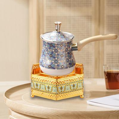 Stainless Steel Turkish Warmer Coffee Pot Butter Milk Stovetop Teapot Boiling Tea