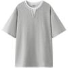 Semir Men's Waffle Knit Color Block Faux Layer Short Sleeve T-Shirt