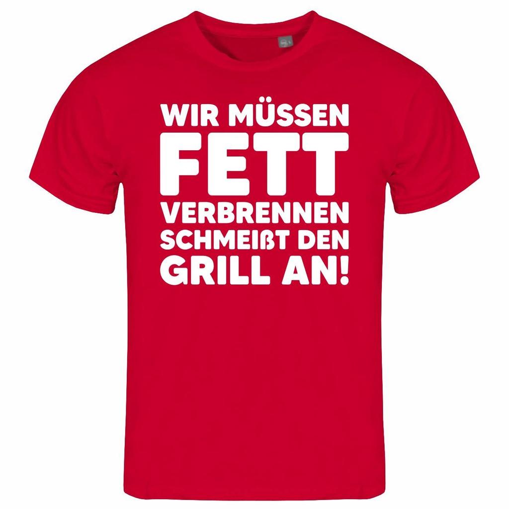 Mens T-Shirt We Need To Burn Fat Throw On The Grill S To XXL BBQ