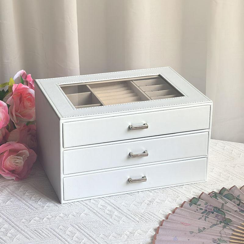 Three-layer Drawer Jewelry Storage Box, Spot Wholesale Necklace Jewelry Display Storage Special Packaging, Light Luxury Jewelry Box