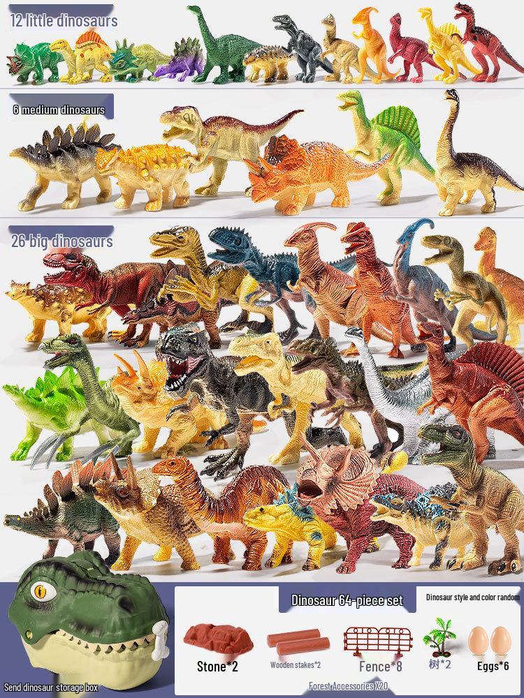 Weiche Dinosaurier-Spielzeuge für Kinder - Triceratops & Tyrannosaurus Rex Tierfiguren Set