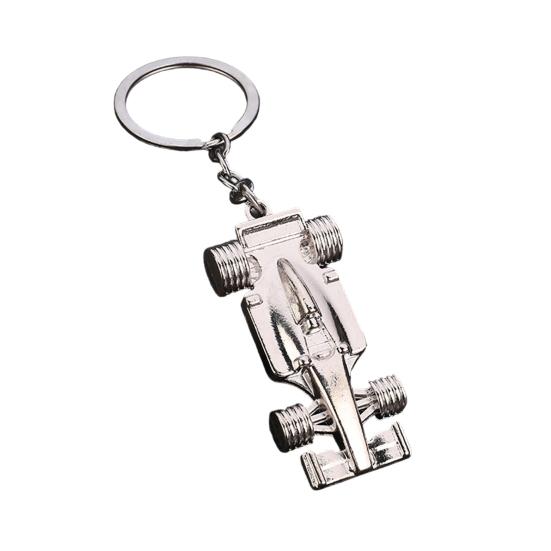 

Creative Racing Keychain Race Car Pendant Keychains for Car Keys Purse Handbag Backpack Travel Bag Cool Keychains Gifts for Men Friends Teacher Car срібний