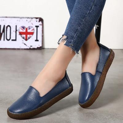 Baleríny Dámské boty Mokasíny Pravá kůže Dámské baleríny Nazouvací Dámské mokasíny Dámské mokasíny Bota Plus Size 35-43