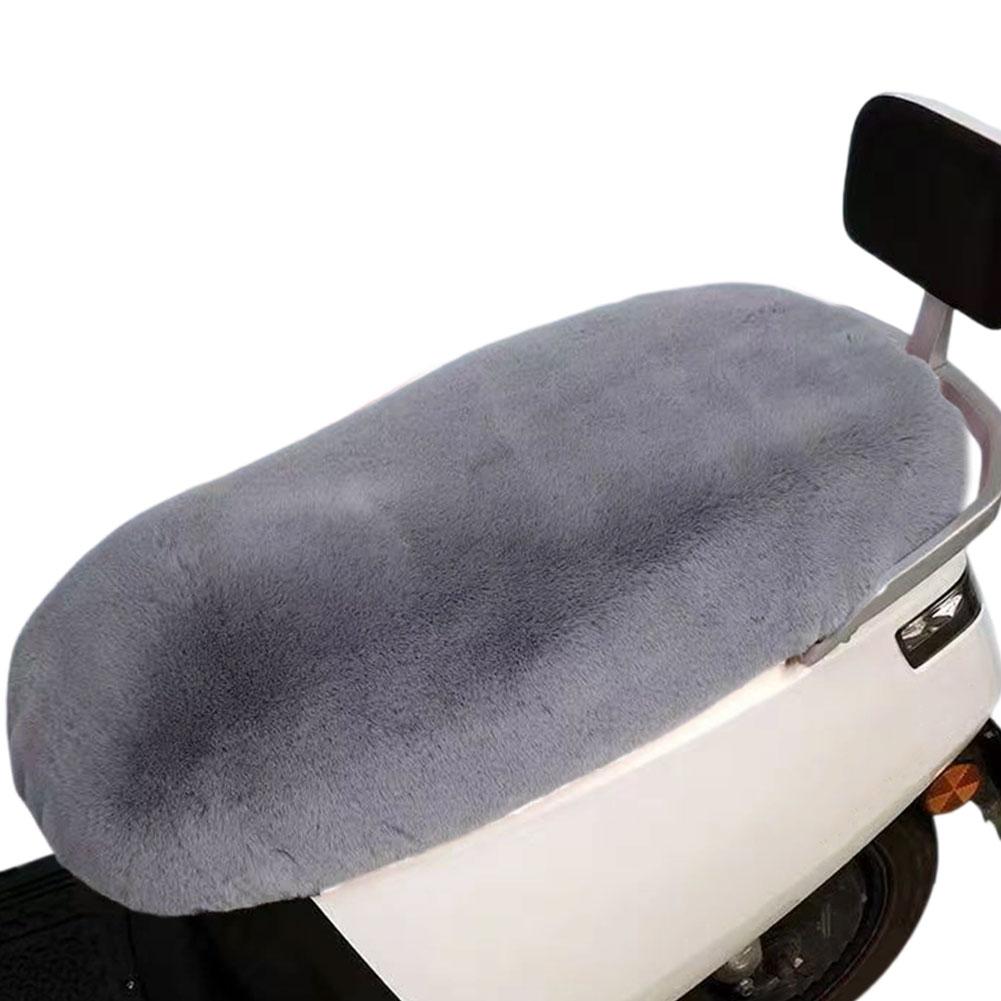 1Pc Winter Warm Electric Bicycle Seat Cushion Cover Plush Soft Bicycle Bike Seat Pad Protector Cover Cycling Cushion Accessories