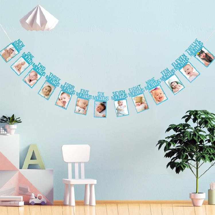 Baby FirstYear Photo Display 12Month Frame Set for Boy Girl Cherish Every Memory