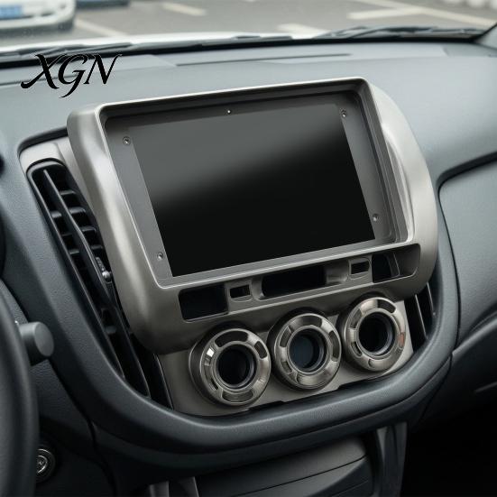 Dashboard Mounting Frame 9 Inch Car Radio Fascia Kit for Honda Jazz Fit 2006 RHD Trim Replacement Manual AC, Navigation Panel Frame, Stereo