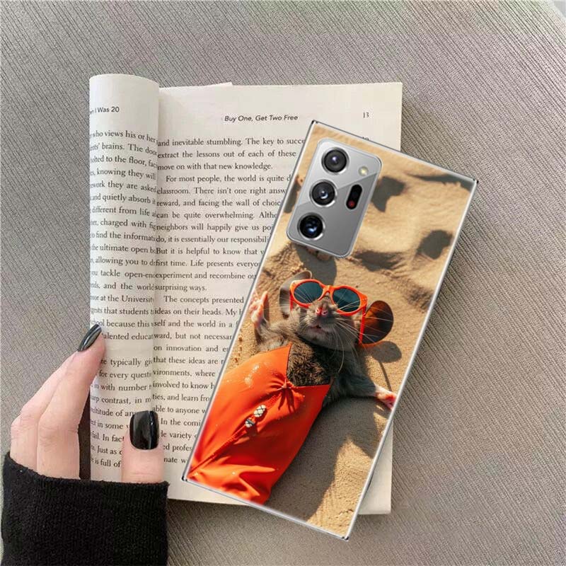 Cute Hamster Phone Case for Samsung A17 A37 A57 A54 A14 A24 A34 A07 A04S A02S A12 A22 A32 A52S A16 A26 A36 A56 A72 Galaxy Note 2