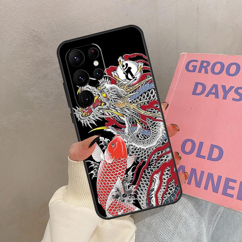 Yakuza Drachen Tattoo Hülle Für Samsung Galaxy S21 S22 S23 S24 S25 Ultra S9 S10 S25 Plus S20 FE S25 FE Abdeckung Coque