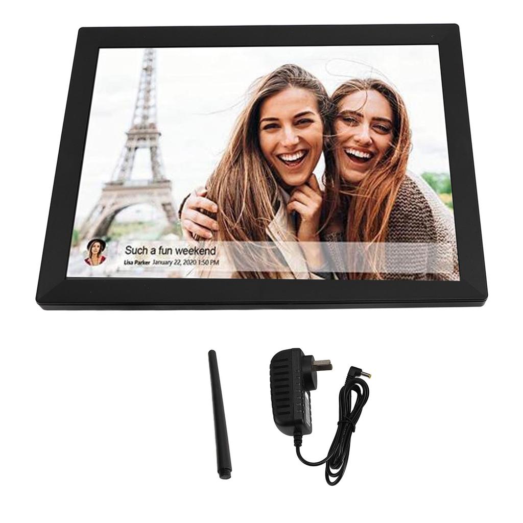 15 Inch Digital Picture Frame 80000 Photos Storage Auto Rotate WiFi HD Touch Screen Electronic